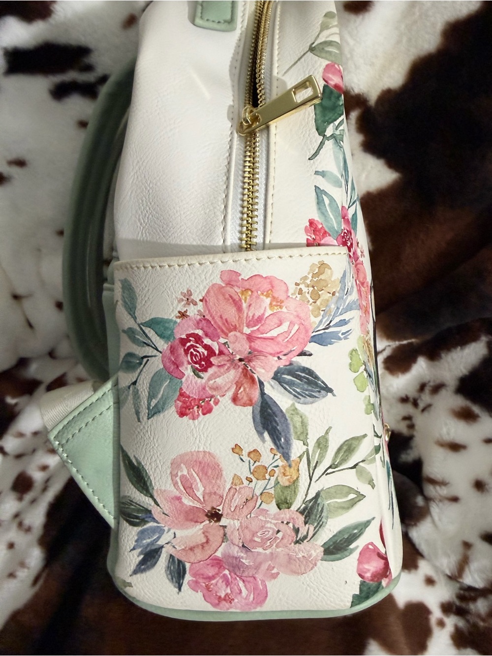 Floral Mini Backpack - White - Picture 3 of 6